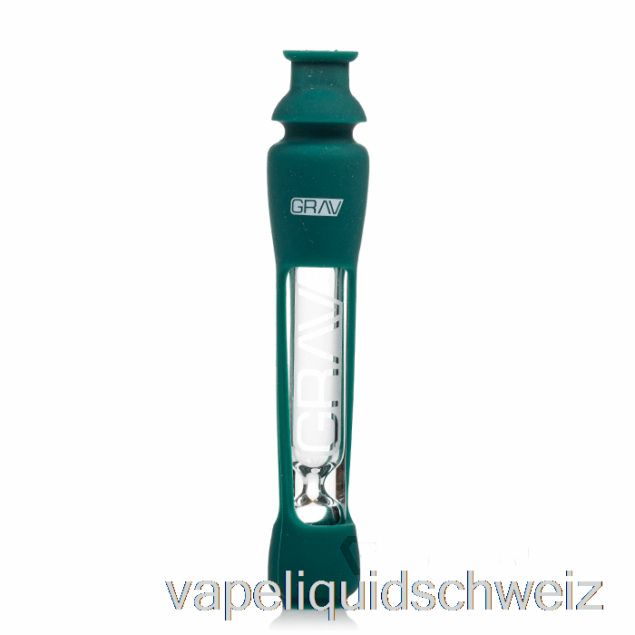 Grav 12mm Schnuppergerät Mit Silikonhaut, Dunkles Blaugrün, Vape Schweiz